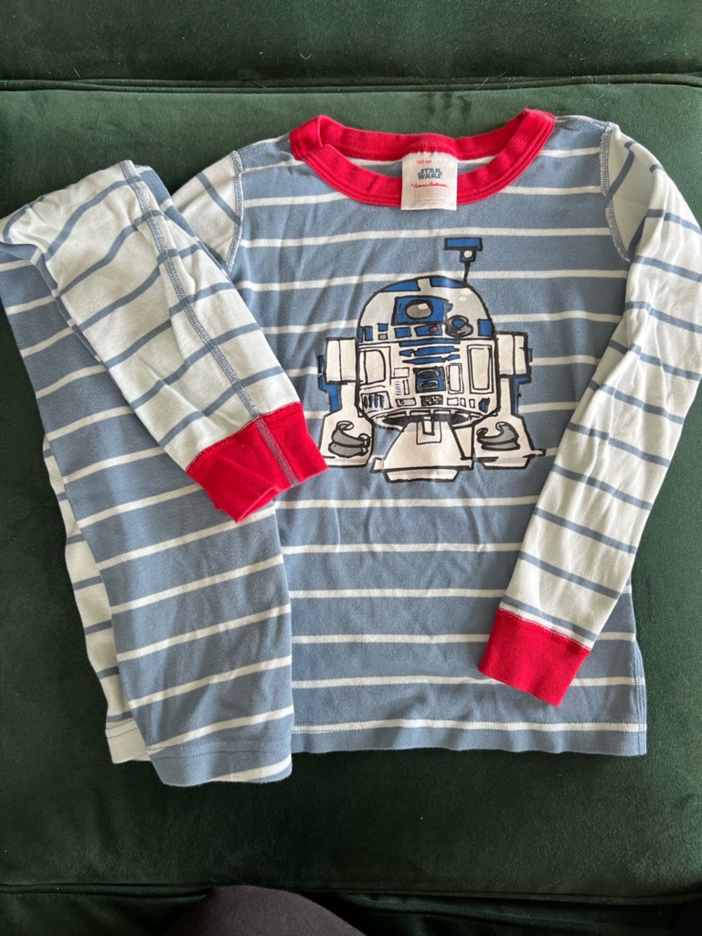 Star Wars R2-D2 Blue Striped Kids Pajamas